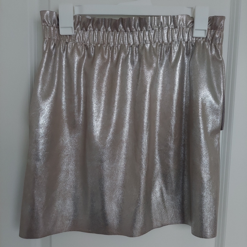 NWT Zara Women’s Faux Leather Mini Skirt WAIST ELASTIC - Picture 4 of 6